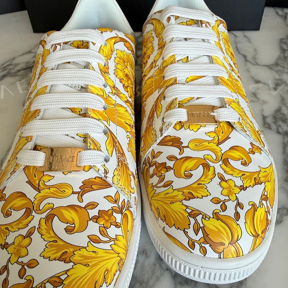 Versace Womens 1016935 Leather Medusa Head Low Top Sneakers Trainers EU 36 - Picture 7 of 16